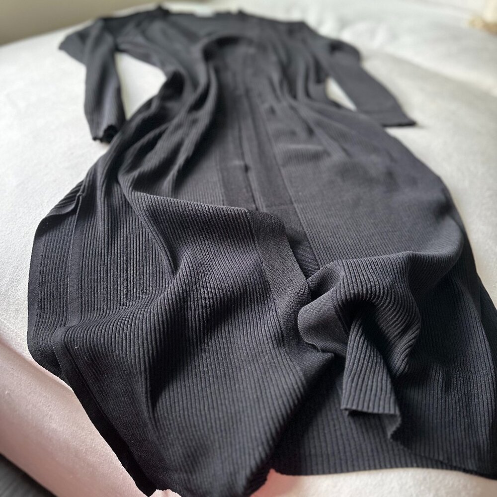 Cozy Knit: Black Cardigan by DKNY